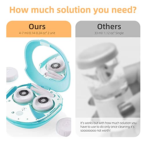 Image of MV5 Contact Lens Cleaner Machine, Portable Ultrasonic Contact Lens Cleaner with USB Charger, Fit Disposal Soft Lens, Colored Contact Lens, RGP Lens and OK Lens (White)