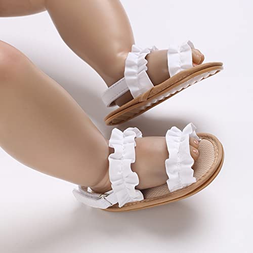 Baby Girls Sandals Non Slip Open Toe Shoes Ruffle Bowknot Outdoor First Walkers Toddler Girls Softy Shoes For Summer3