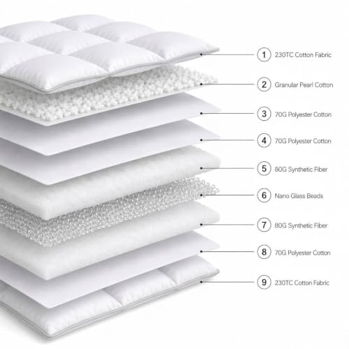 Image of Calm&Relax Hybrid Weighted Blanket - Fluffy Cloud-Like Duvet & Gravity | Heavy Blanket for Anxiety & Sleep - Breathable Quilted Comforter for Queen King Bed Decor - 60x80in 20lbs,White