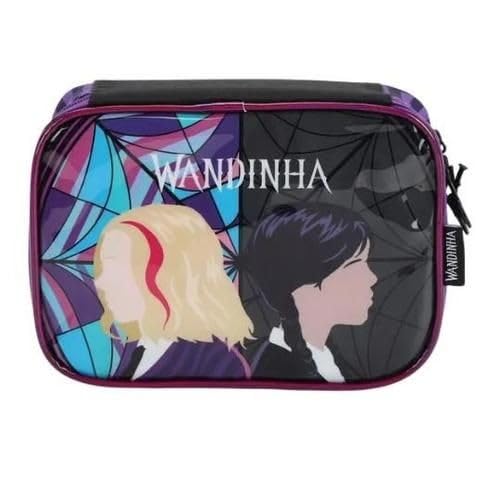 Estojo Escolar Box Wandinha Roxo, Design Moderno