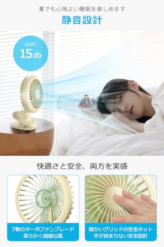 Monoyoi クリップ扇風機 卓上扇風機 WHTIC9S の商品画像 5