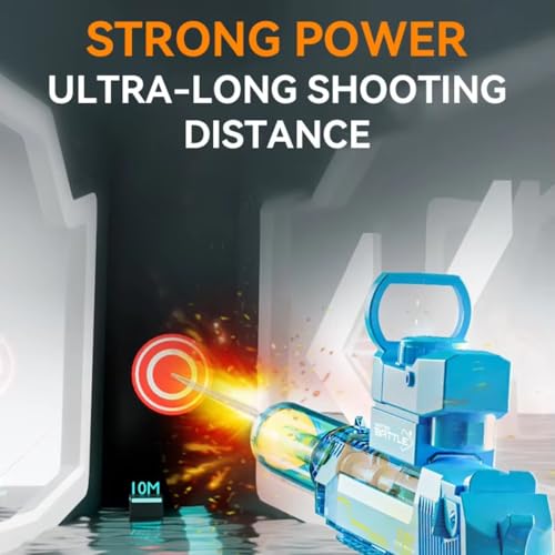 Image of Storio Rechargeable Electric Battery Operated Holi Pichkari Water Gun Toy for Kids| Transparent Desert Burst with Drum| Upto 30Ft Shooting Range| High Pressure Mechanism,Water Gun Toy for Holi