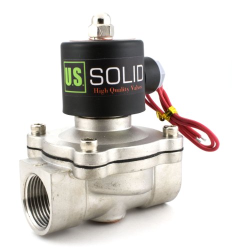 U.S. Solid 1 G 12 V DC Edelstahl Magnetventil Direktgesteuert für Wasser Luft Gas Öl NC Stainless Steel Solenoid Valve