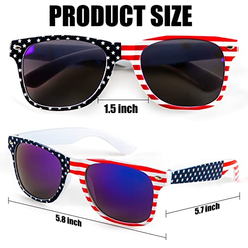 Sofier 4th of July Accessories USA American Flag Sunglasses Patriotic Party Favors Fourth of July Accessories Red White Blue4