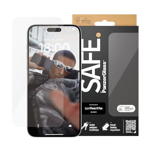 Panzerglass Safe. By ® Screen Protector Iphone 15 Plus | Ultra-Wide Fi