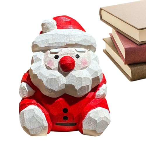 Xinhuju Weihnachtsmann-Holzfigur, Tisch-Weihnachtsmann aus –...