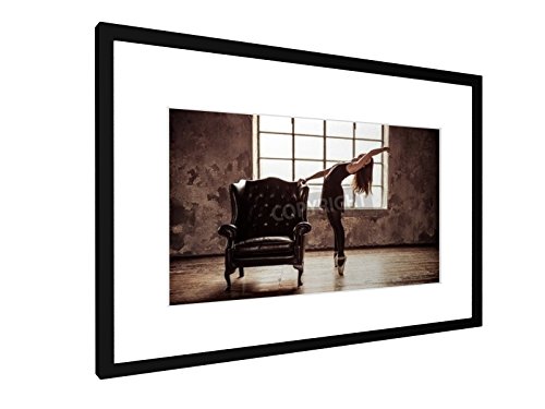 weewado Fabio Formaggio - Bailarín de Ballet Joven 60x40 cm Imagen enmarcada - Impresión del Arte - Muro de Arte - Dancing/Music