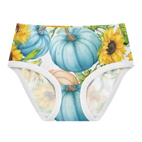 Thanksgiving Pumpkin Sunflowes Girls Underwear Toddler 2t Cotton Panties Little Girl Colorful Kids Undies Briefs