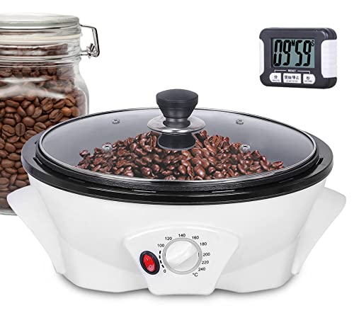 Image of JIAWANSHUN Coffee Roaster Upgraded Electric Coffee Bean Roaster 1.1lb Coffee Roaster for Home Use,0-240℃ Temperature Adjust&Timer 110-120V
