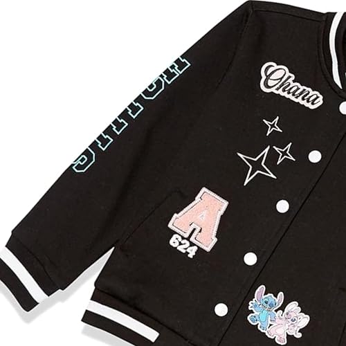 Image of Disney Lilo,Stitch and Angel Varsity Bomber Jacket - Little and Big Girl Sizes 4-16