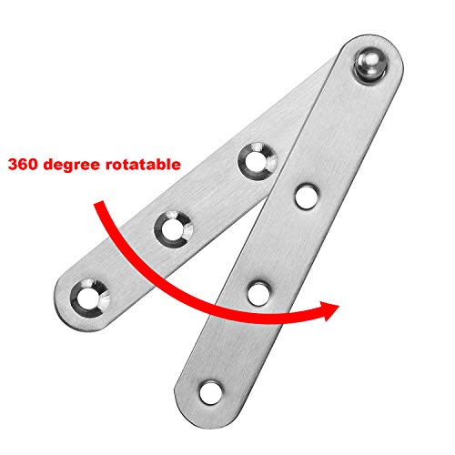 Bluecell World Bluecell 4 Sets 360 Degree 4 Inches Stainless Steel Door Pivot Hinge With Screws thumb #2