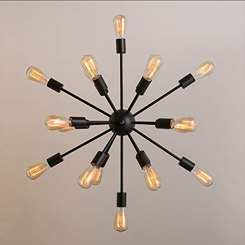 XY&XH lustre Black Iron 12/18/20 branchement lustre moderne 220v lustre lumière salon éclairage lustre, 12 branches