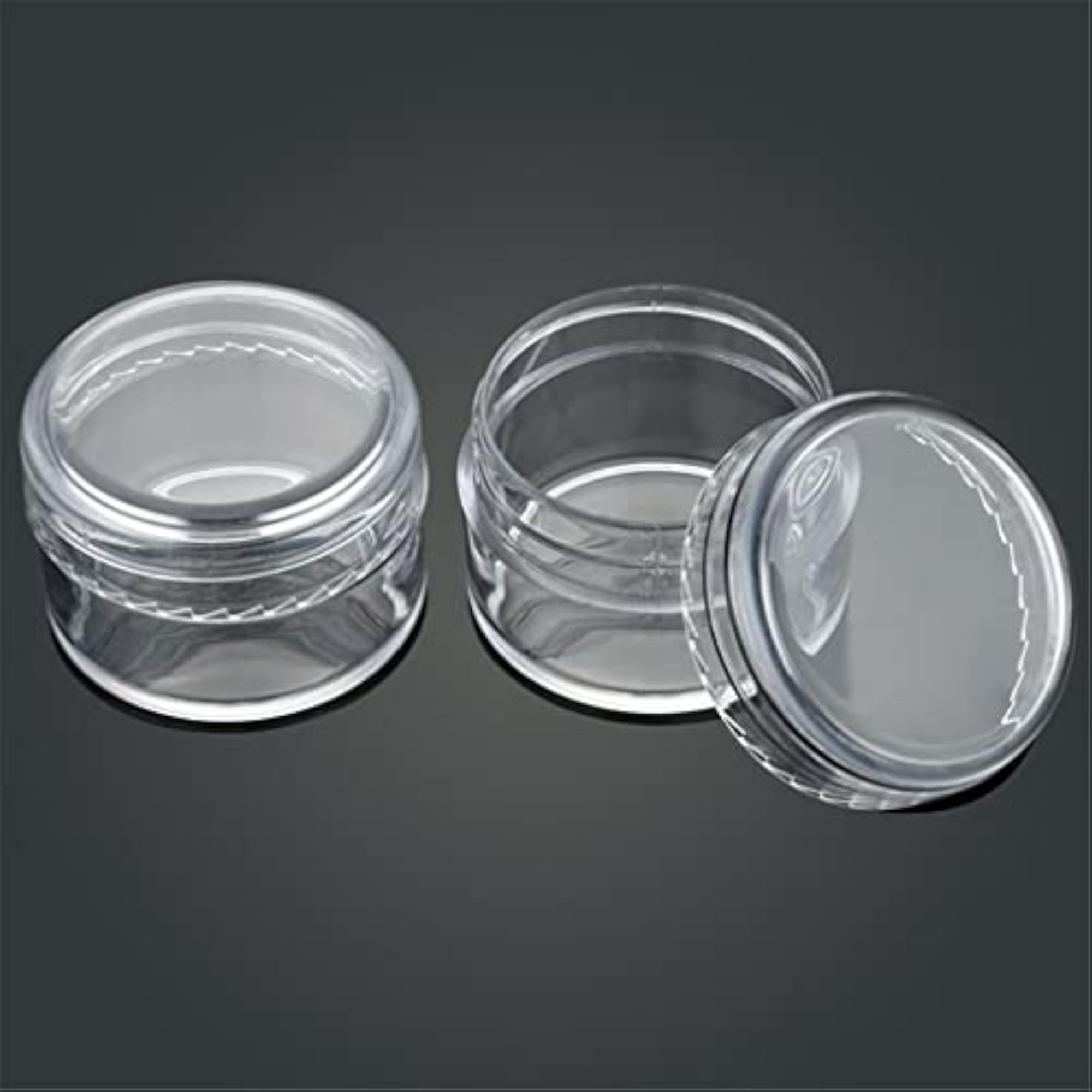 Pack of 6 Travel Mini Plastic Transparent Makeup Containers