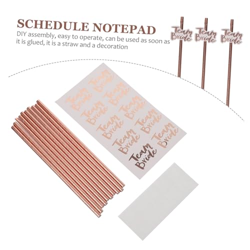 20 pitillos desechables de papel dorados para fiesta miniatura 5