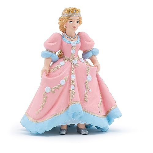Papo - Figurine Princesse Au Bal Rose Et Bleu Réaliste - 3 Ans + - Collection Monde Enchanté - Jeu Créatif Univers Royal - Idée Cadeau Jouet Fille Garçon