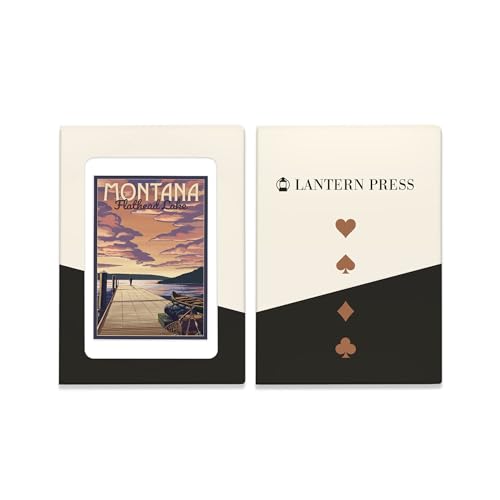 Lantern Press Flathead Lake Montana Baraja Poker miniatura 4