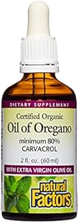 Natural Factors, Certified Organic Oil of Oregano, Herbal Supplement for Immune Support, Vegan, Non-GMO, 2 Oz