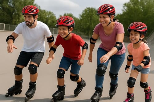 Image of Light Weight Bicycle /Bike Helmet with Flexible Padding for Kids and Adults, Adjustable Size, for Road & Mountain Cycling /Skating