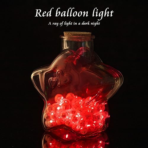 Image of 200pcs Balloon Lights Warm White Mini LED Lights Round Long Standby Time Multicolor Ball Lamps Paper Lantern for Easter Birthday Party Christmas Halloween Decoration Red