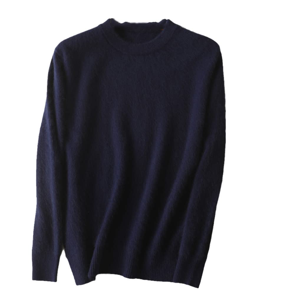 Men's100% Pure Mink Cashmere Sweaters Soft Warm Crewneck Pullovers Winter Warm Knitted Jumpers Tops