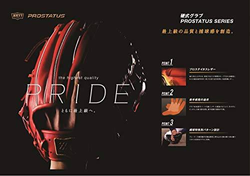 ゼット(ZETT) 硬式野球 グラブ(グローブ) プロステイタス ブラック 日本製 BPROG611 5枚目