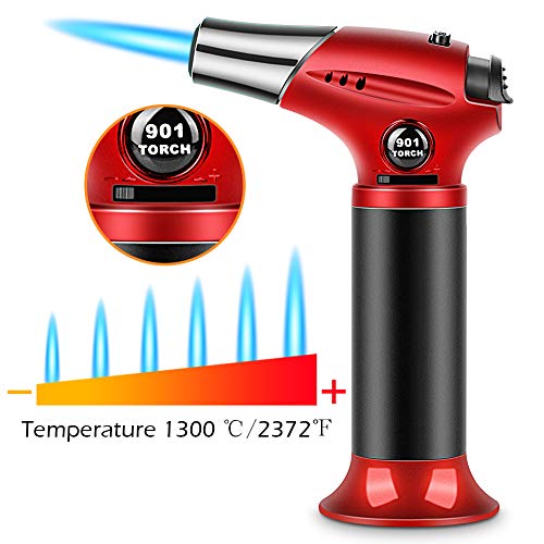 RenFox Flambierbrenner küchenbrenne Butan Gasbrenner mit Sicherheitsschloss Butangasbrenner Küche für Creme Brulee, BBQ… – Bild 7
