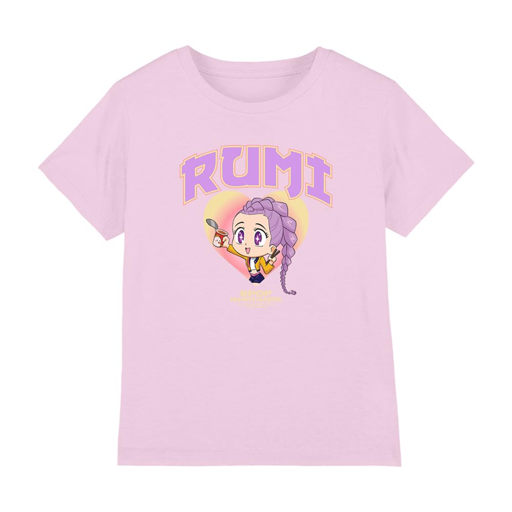Kpop Demon Hunters - Huntrix Rumi Collegic Kids T Shirt, Light Pink, 12-13