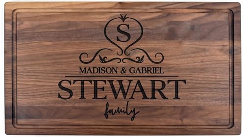 Tabla de Cortar de Madera Personalizada para Bodas y Aniversarios: Tabla para Quesos y Embutidos para Parejas, Amigos y Familia. Ideal para Navidad, Despedida de Soltera, Inauguración de Hogar y Fiestas miniatura 1