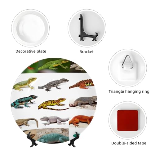 Lézard en porcelaine avec support stable pour décoration sans risque - 5