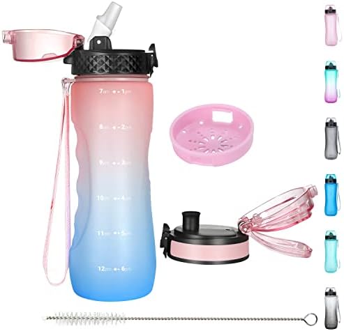 OLDLEY 450ml/15oz Kids Water Bottle with Straw Childrens Boys Girls Toddler Reusable Drink Bottles with Times Markings for School Home Camping Outdoor Sports BPA Free Leakproof Durable