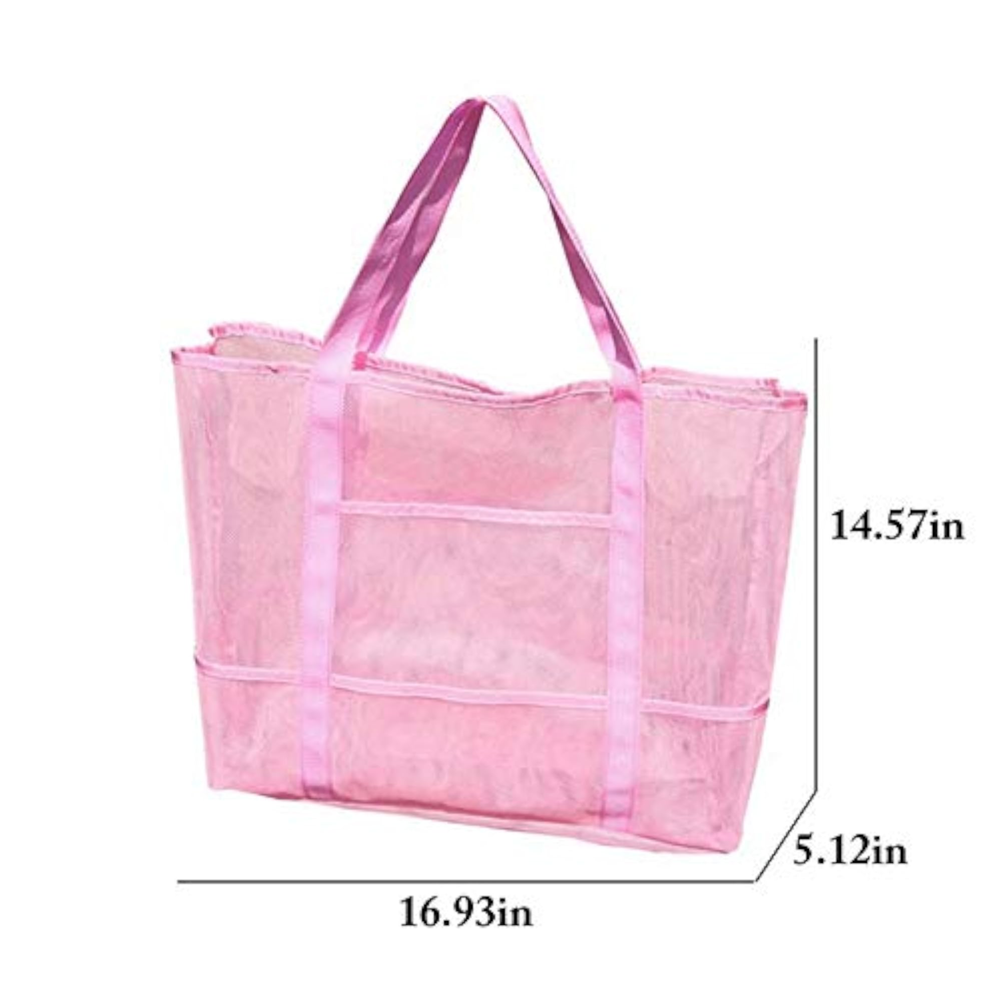 Casual Mesh Beach Bag, Multi-Purpose Tote for Travel
