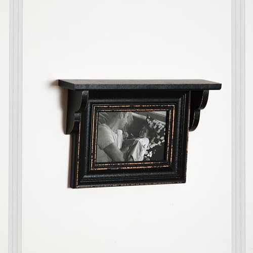 Image of 4x6 Inch Kids Horizontal modern style Photo Frame with Shelf for Home Decor - Perfect for living room Kids Room Office Shop 4 X 6 Inch (Black)