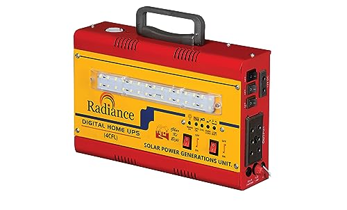 Image of Radiance CFL UPS Mini Invertor can (PT-006) with EXIDE 12V 7.2 AH Battery