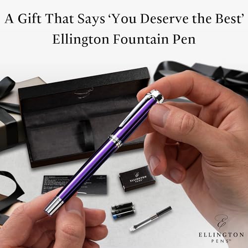 Image of Luxury Fountain Pen Set for Writing, Refillable Ink Converter, Gift Box