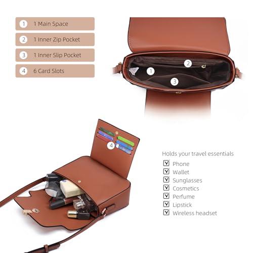 Prettyzys Crossbody Bag for Women，Trendy Small Shoulder Bag Phone Wallet Purse for Women3