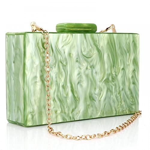 Image of Acrylic Handbags for Women Multicolor Perspex Geometric Purses Box Clutch Elegant Crossbody Bag for Lady Evening Banquet Prom