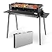 Denmay Großer Klappgrill tragbarer Camping Grill mit Gestell, Picknickgrill inklusive Grillrost, Holzkohlegrills Grill BBQ Portable, Tischgrill Campinggrill, Mangal Grill Schaschlik