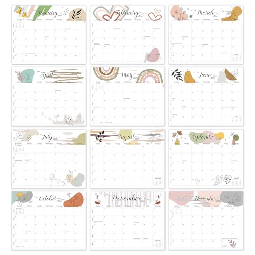 Image of Guasslee 14 inch X 11 inch Desk Calendar 2026-2027, Desk Top Calendar 2026, 19-Month School Year Desk /Wall Calendar, 2026 Jun-2027 Dec, Monthly Planner With Corner Protcetor For Office Home School Organizing