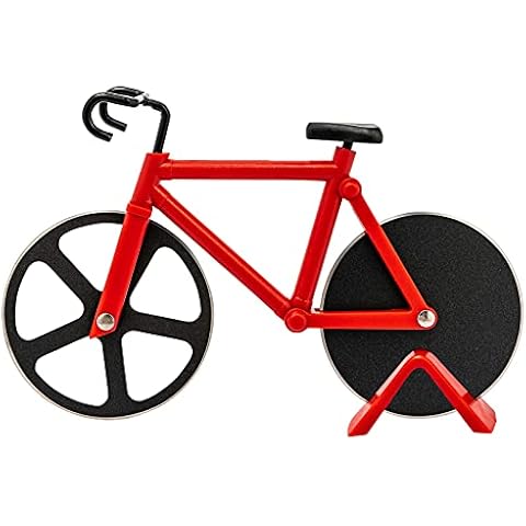 Westmark Pizzaschneider, In Fahrrad-Optik, Mit Ständer, Rostfreier Edelstahl/Kunststoff Cover