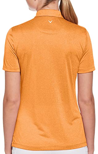 Callaway Women's Quarter Zip Short Sleeve Heather Golf Polo, Moisture-Wicking, Lightweight Soft Fabric, Classic Fit, Nectarine HTR, X-Large - image 2