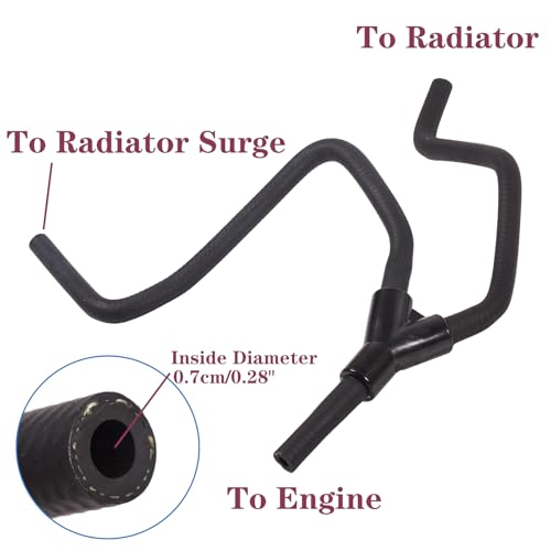 Image of Upper Radiator Surge Tank Inlet Hose 22908202 for Cadillac ATS CTS Chevrolet Camaro 4 Cyl 2.0L Coolant Overflow Hose 2013 14 15 16 17 18 19 20 21 22 OE#84727330 84890763