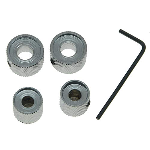 Boutons de commande double concentré en métal chrome pour guitare et basse Kaish x2 - 4