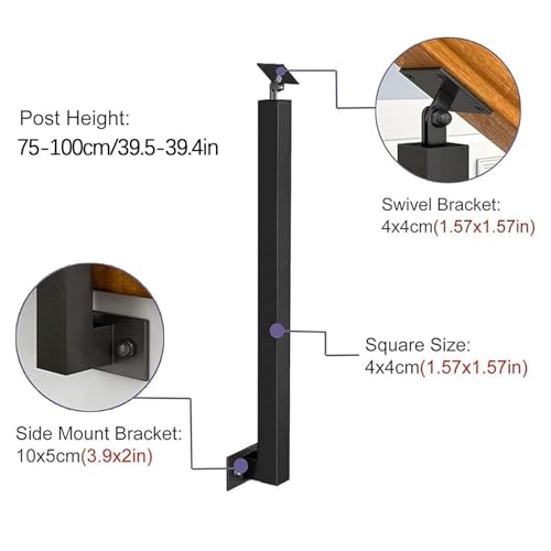 Poteaux de balustre pour rampe d'escalier inclinable à 270° : la solution pour angles difficiles - 3