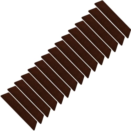 UWOBTN 15 Pezzi Tappeti Antiscivolo per Scale, Autoadesivi Interne Condominio Tappeto per Scale Morbidi Legno Coprigradini Lavabili per Casa, Soggiorno, Camera e Ingresso,Camper(Color4)