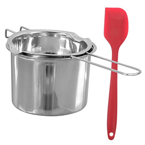 COLLBATH Melting Pot Double Boiler Set 304 Stainless Steel Melting Pot for Candy Cheese Chocolate Butter with Bowls for Candle Making Random Color