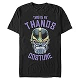Marvel Big & Tall Classic Thanos Costume Men's Tops Short Sleeve Tee Shirt, Black, 3X-Large