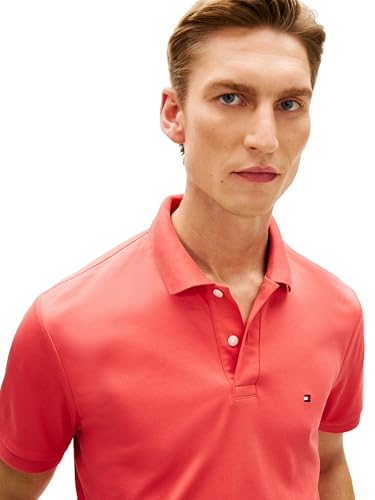 Image of Tommy Hilfiger Mens Short Sleeve Casual Polo Shirts in Regular Fit with Liquid Cotton