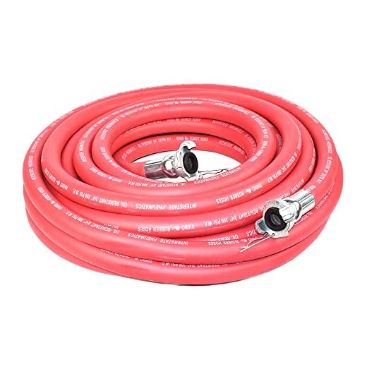 Interstate Pneumatics HJ19-100E Jack Hammer Red Rhino Rubber Hose 3/4 Inch x 100 Feet 300 PSI