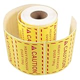 BAZEITFLOW Heavy Package Caution Stickers 100x70mm 500pcs Overweight Shipping Labels 15kg Logistics Warning Adhesive Packing and Handling Tags for Industrial Use