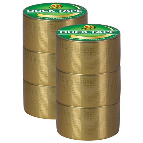 Image of Duck Brand Color Duct Tape, 6-Roll, Metallic Gold (280748 C)